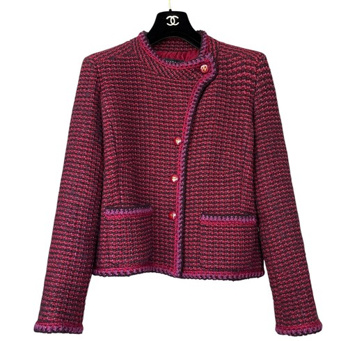 Chanel vtg 01a raspberry black - chanel,