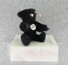 Steiff 2009 Renewal Gift Miniature Bear Black Alpaca With Silver Nose Ean 420962