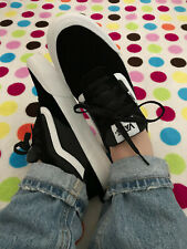 VANS OLD SKOOL BLACK SUEDE AND CANVAS TRAINERS UK 6.0 EUR 39.0