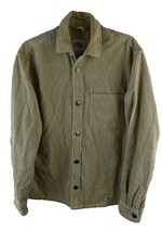 Zara Mens Cotton Corduroy Collared Overshirt Shacket Beige Size S Relaxed Fit
