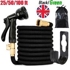 Expandable Car Wash Spray Gun Hose Pipe Garden Anti Kink With 7/8 Modes 100ft