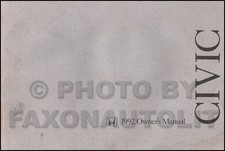 1992 Honda Civic Owners Manual