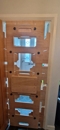 Door templating jig foldable - door,