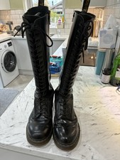 Dr martens Long Black Lace Zip Boot Air Ware