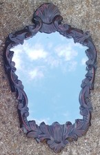 Hand-Carved Rococo Pier Mirror – 19th Century – Solid Wood with Gilded Accents