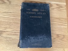 The Times Handy Atlas by Bartholomew hardback book 1935 very old atlas