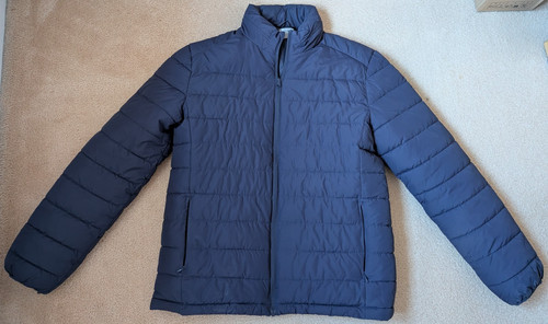 Mens blue puffer jacket - puffer, m