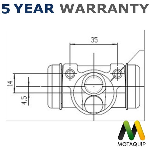 Motaquip rear wheel brake - rear,