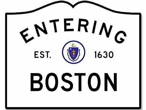 Entering boston sign shaped - entering,