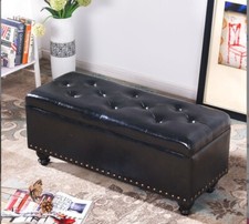 Solid Wood Upholstered Storage