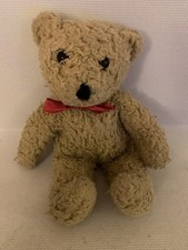 Ty Classic Teddy Bear Red Ribbon Bow Plush Soft Toy 10” Vintage 1991