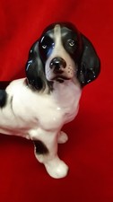 Super Ceramic Black & White Spaniel Dog Figurine By Coopercraft - Looks Lovely