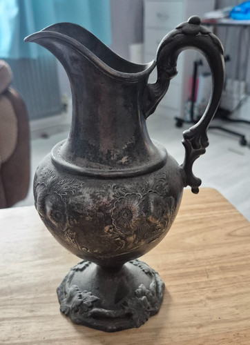 Vintage pewter pitcher - vintage,