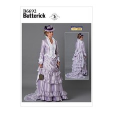 Butterick Sewing Pattern B6692 Misses' Victorian Bustled Skirt & Jacket Costume