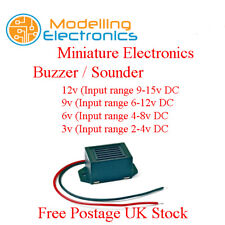 Miniature Electronic Buzzer / Sounder 2v to 15v  with Flying Leads