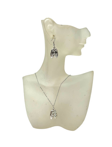 Silver ballet shoe charm - ballet,
