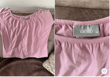 2 x Wallis  Gypsy Style Wide Neck Cotton Blend Cap Sleeve T-Shirt Tops UK 16