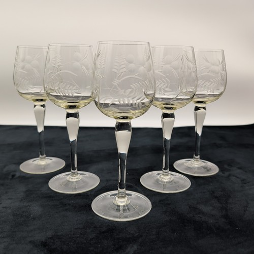 Vintage wine glasses etched - vintage,