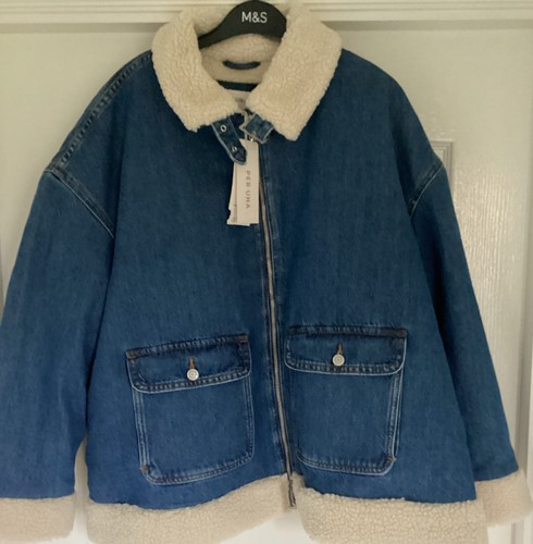 Per una borg lined denim - m&s,