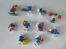 10 x McDonalds Toys - The Smurfs - Complete set from 1998