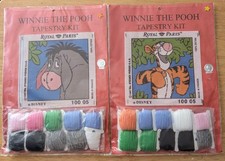 Royal Paris Winnie the Pooh Eeyore & Tigger Tapestry and Eeyore Bead Kit Bundle 