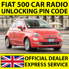 ✅FIAT 500 RADIO NAVIGATION UNLOCKING PIN CODE FOR ALL MODELS FAST & RELIABLE✅