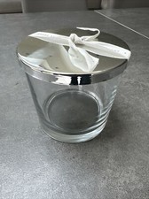 candle jars empty glass vase storage With Silver Lid