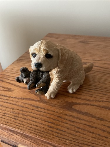 Golden retriever figurine with - figurine,