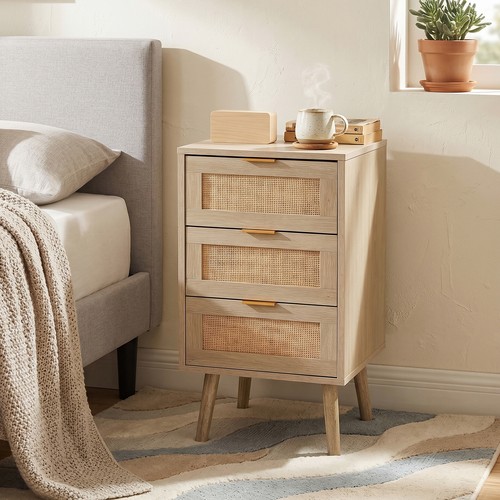 Rattan bedside table - rattan,