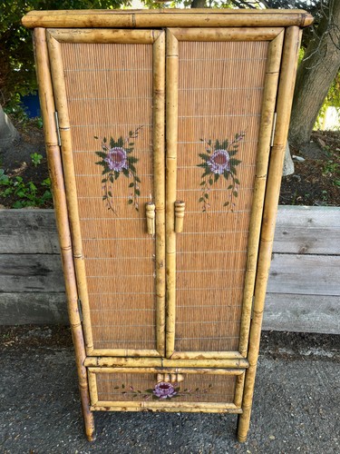 Vintage bamboo and cane - cane, small