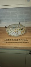Art Deco marbled glass light