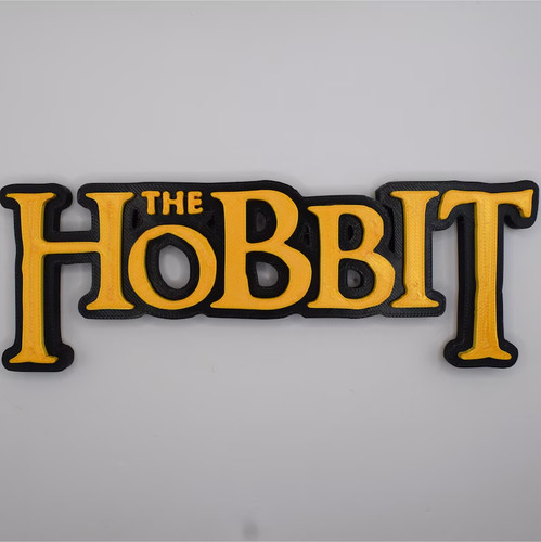 The hobbit logo sign 3d - the,