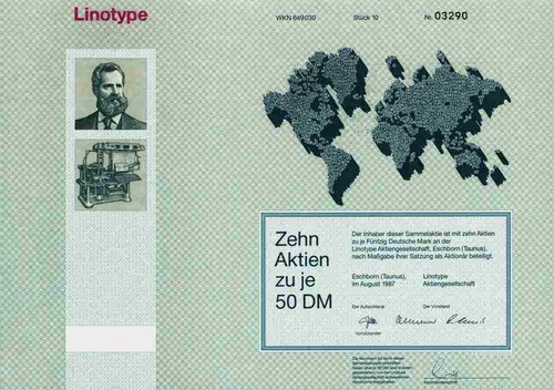 Linotype eschborn hell 1987 - eschborn,