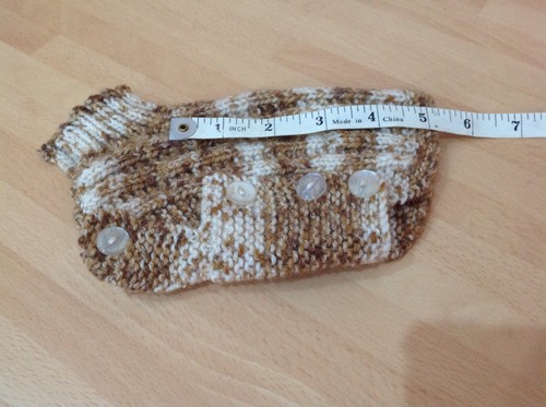 Hand knitted dog - 5'',