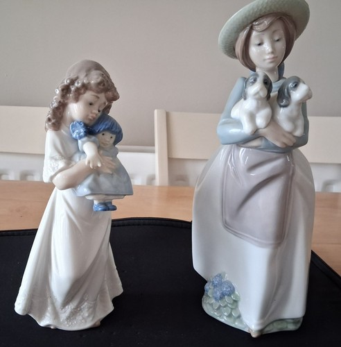 Pair lladro nao girl - nao,
