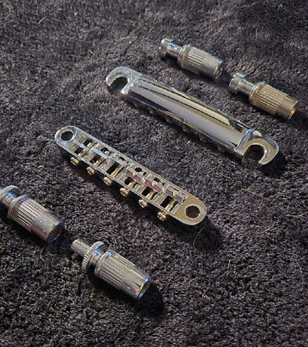 Chrome bridge and tailpiece - chrome,