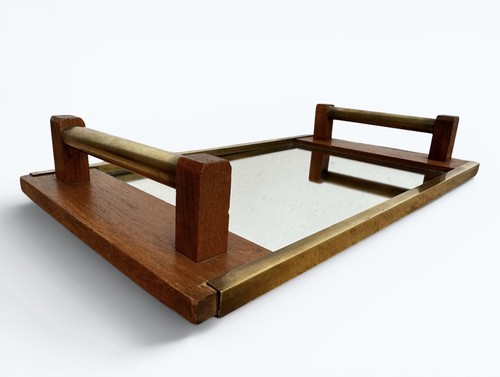Antique wooden serving - serving, tray