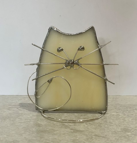 Stained glass cat ornament - cat,