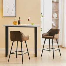 Bar Table and 2 Faux suede/PU