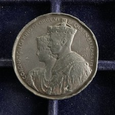 1937 George VI Coronation Medal, Bronzed Lead, 44mm