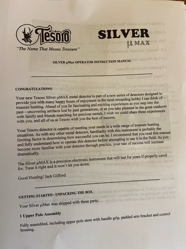 Tesoro silver max - u, metal