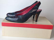vintage Petra for Lord Taylor size 6 1/2 M paisley high heals shoe w/org box