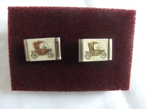 Vintage silver tone cufflinks - silver,