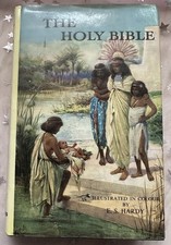 The Holy Bible, Illustrated in Colour by E S Hardy, hardback, William Collins