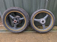 Kawasaki ZX6R G1 G2 17" Front & Rear Wheels R-1384 F-1385 (Pair) Trackday Spares