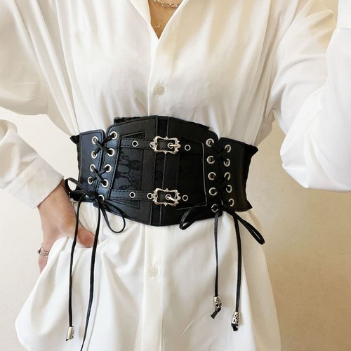 Adjustable corset belt leather - adjustable,