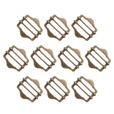 10Pcs Adjustable Slide Buckle, 1-3/16"(30mm) Metal Buckle for Suit Vest, Bronze