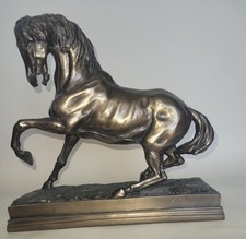 Rare, Vintage, Oliver Tupton Signed Cast Bronze Resin Model of A Prancing Horse