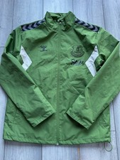 Everton FC Green Zip Tracksuit Top Jacket Hummel Kit Mens Adult Medium Football