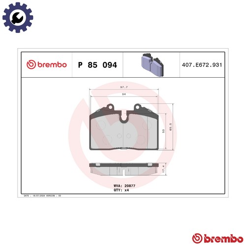 Brake pad set - pad, disc